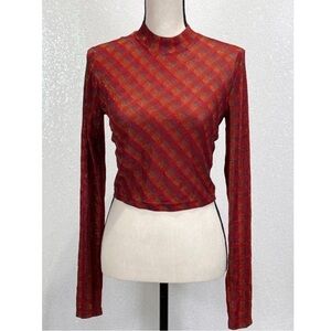 Urban Outfitters Opal Mesh Open Back Top – Size Large (NWT)